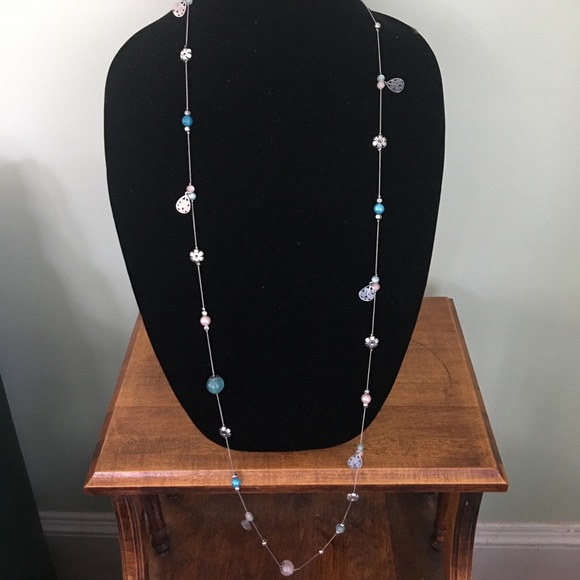 Multi Colored/Silver Necklace - Picture 2 of 2